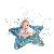 Детский надувной развивающий водный коврик в форме звезды, 63 х 63 см, акваковрик 