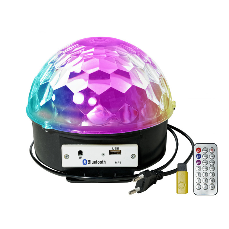 Дискошар LED с Блютузом, 9 Цветов, вращается под музыку