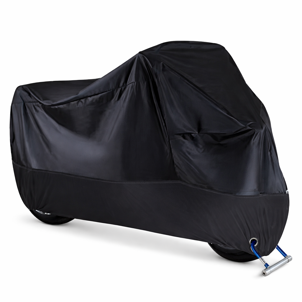 Ветрозащитный водонепроницаемый чехол для мотоцикла из полиэстера тафты, чёрный, размер L