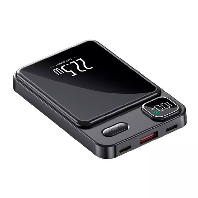 Магнитный портативный павербанк с беспроводной магнитной зарядкой 10000 мАч для iPhone, Power Bank