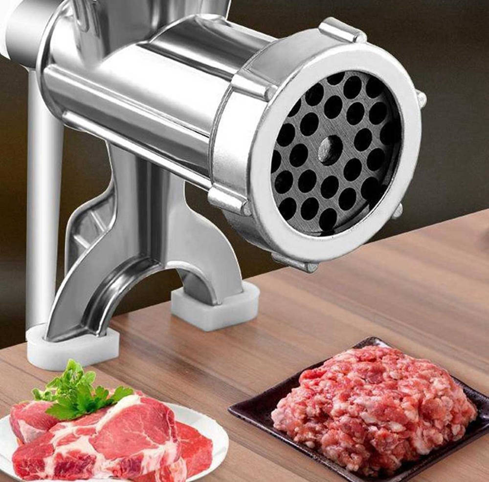 Мясорубка ручная алюминиевая, для измельчения мяса, рыбы, орехов и ...