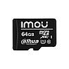 Карта памяти Imou MicroSD 64ГБ ST2-64-S1 высокоскоростная карта для видеонаблюдения и устройств хранения